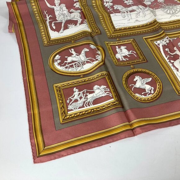 HERMES WEDGWOOD Carre90 Scarf silk pink - Picture 2 of 9
